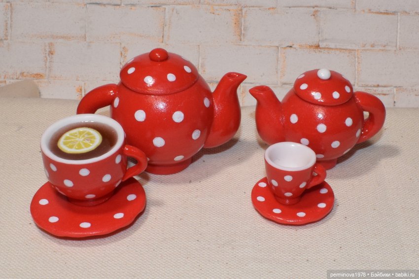 Чайные сервизы и наборы посуды для кукол Часть третья