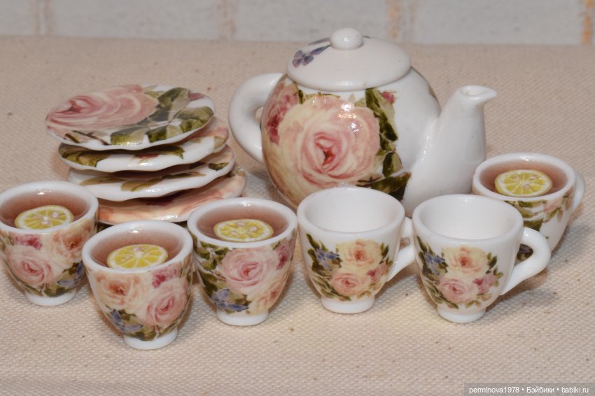 Чайные сервизы и наборы посуды для кукол Часть третья