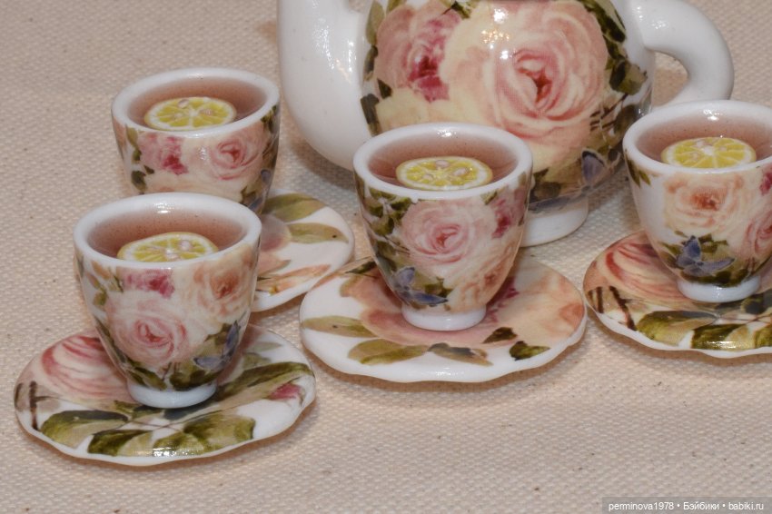 Чайные сервизы и наборы посуды для кукол Часть третья