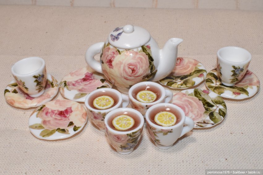 Чайные сервизы и наборы посуды для кукол Часть третья
