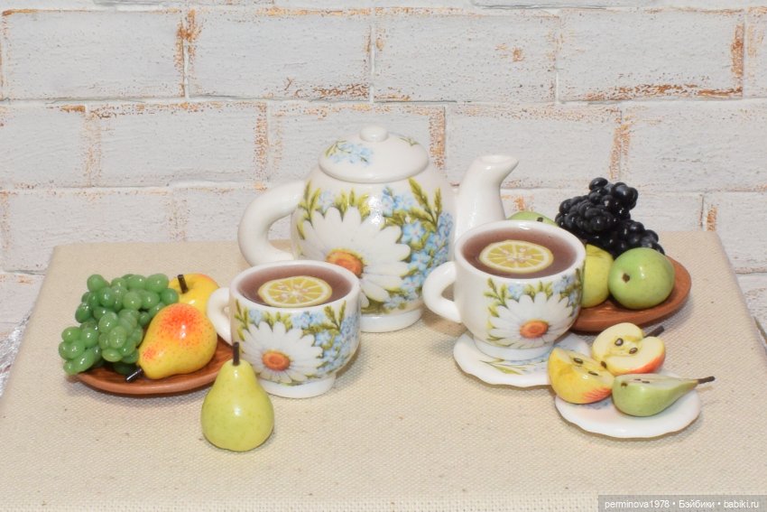 "Ромашки и незабудки" чайный сервиз | Бэйбики "Ромашки и незабудки" чайный сервиз