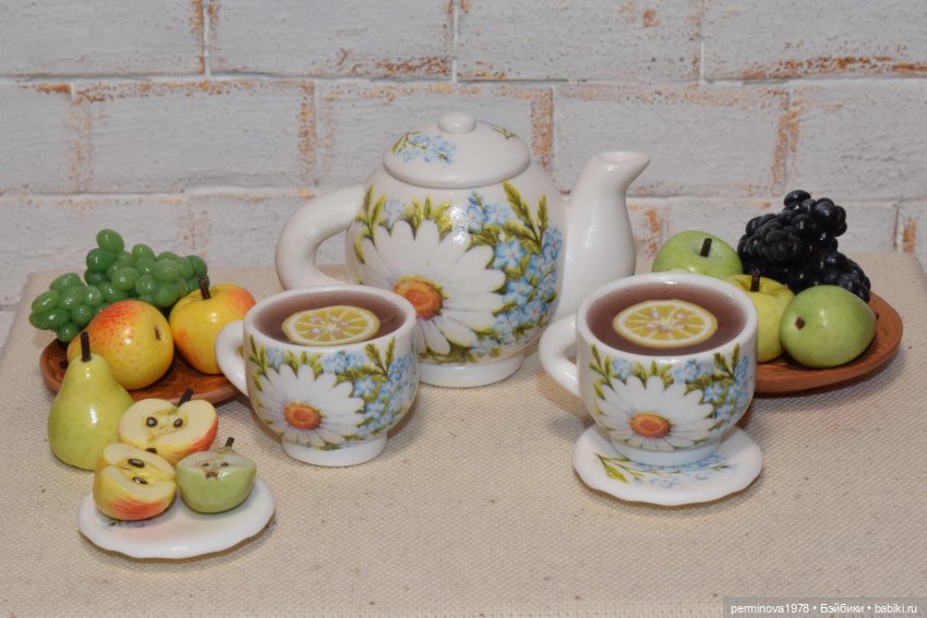 "Ромашки и незабудки" чайный сервиз | Бэйбики "Ромашки и незабудки" чайный сервиз