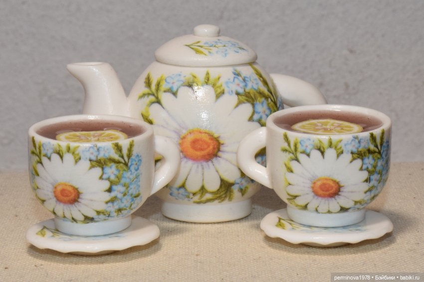 "Ромашки и незабудки" чайный сервиз | Бэйбики "Ромашки и незабудки" чайный сервиз (фото 7)