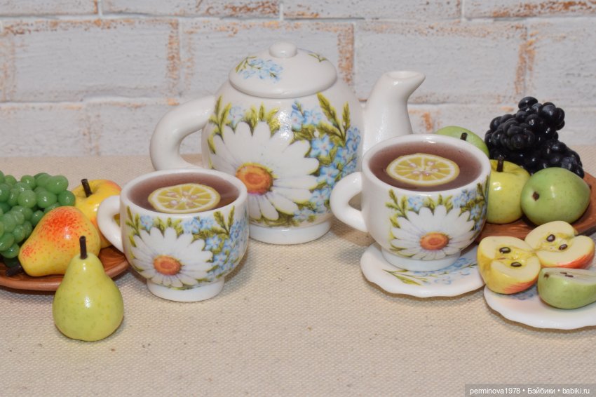 "Ромашки и незабудки" чайный сервиз | Бэйбики "Ромашки и незабудки" чайный сервиз