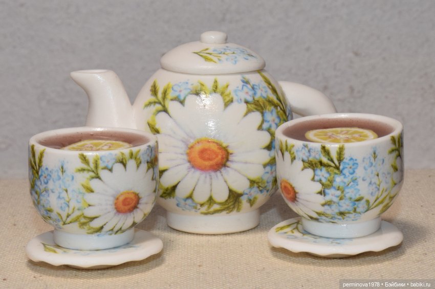 "Ромашки и незабудки" чайный сервиз | Бэйбики "Ромашки и незабудки" чайный сервиз (фото 6)