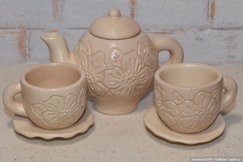 "Нежный цветок" Керамический чайный сервиз