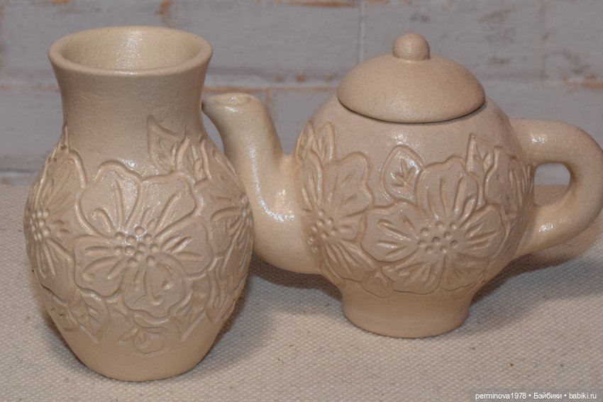 "Нежный цветок" Керамический чайный сервиз (фото 5)