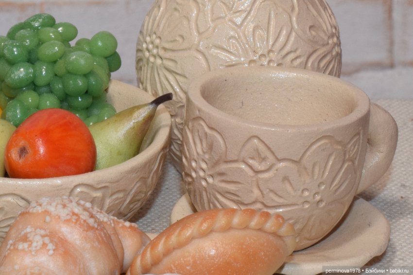 "Нежный цветок" Керамический чайный сервиз