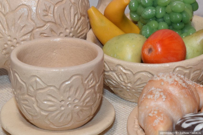 "Нежный цветок" Керамический чайный сервиз