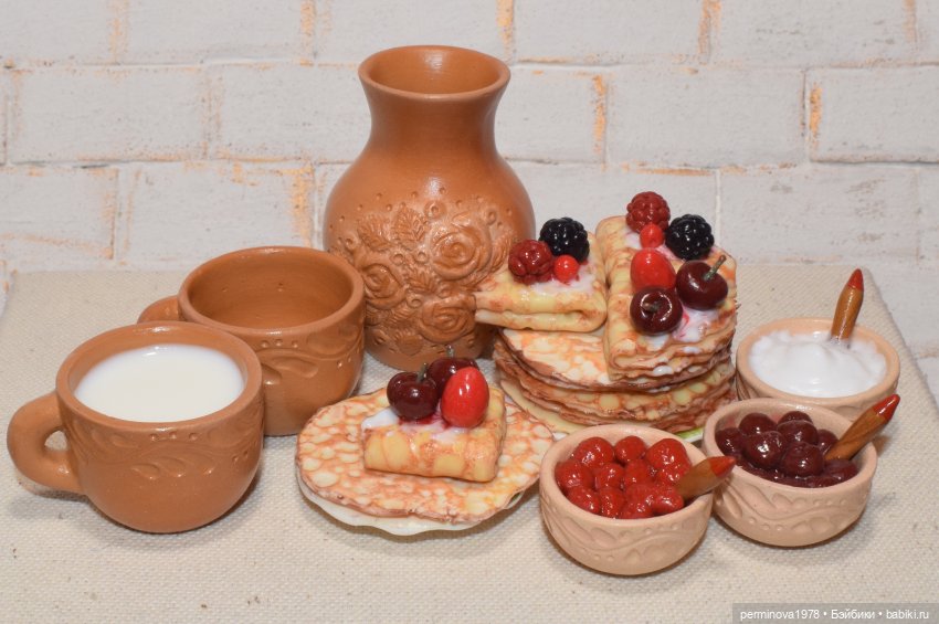 Масленица — Кукольная миниатюра своими руками: еда