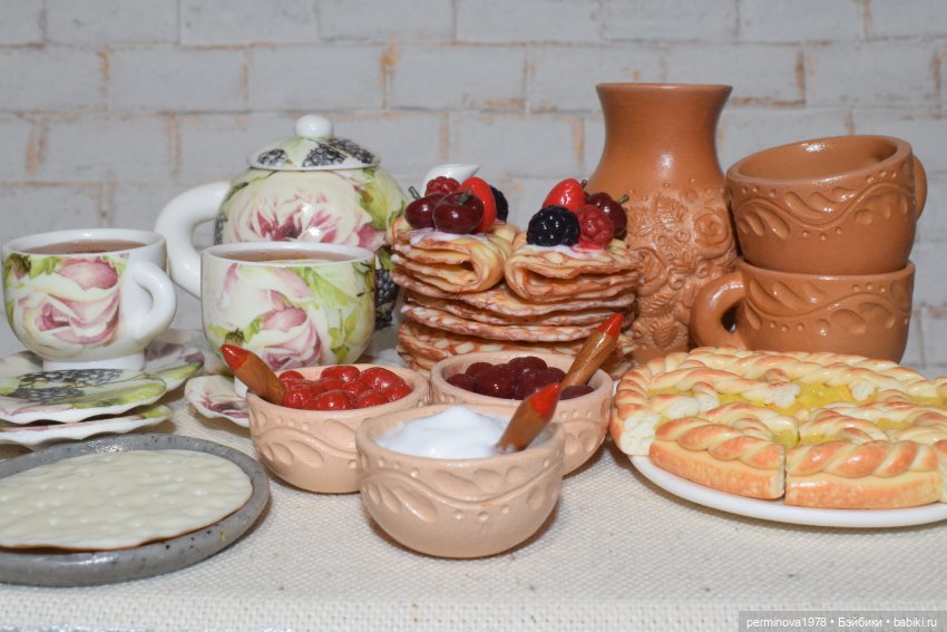 Масленица — Кукольная миниатюра своими руками: еда