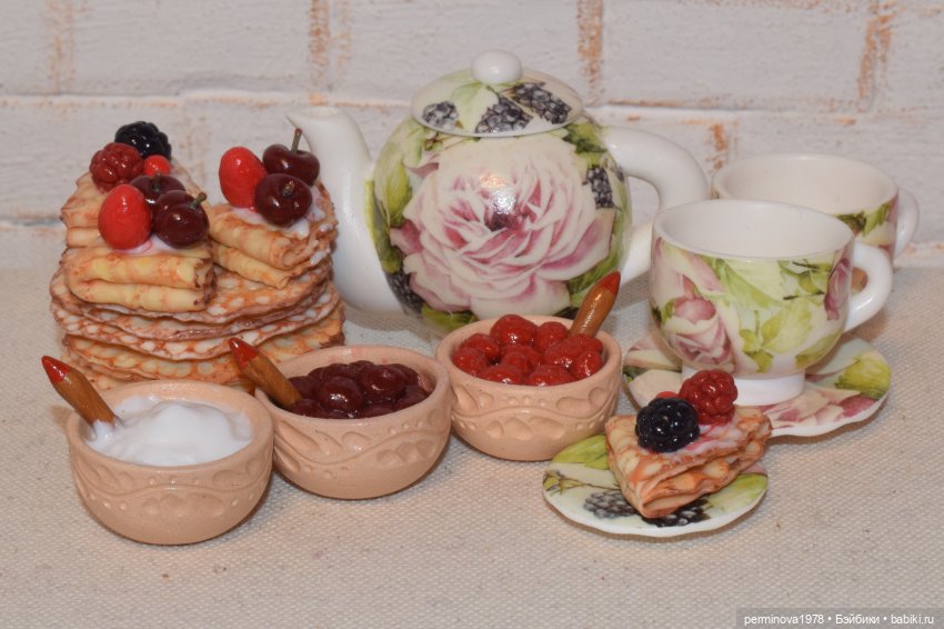 Масленица — Кукольная миниатюра своими руками: еда