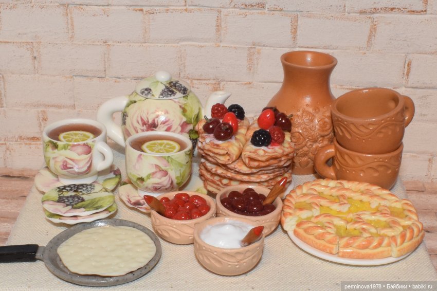 Масленица — Кукольная миниатюра своими руками: еда