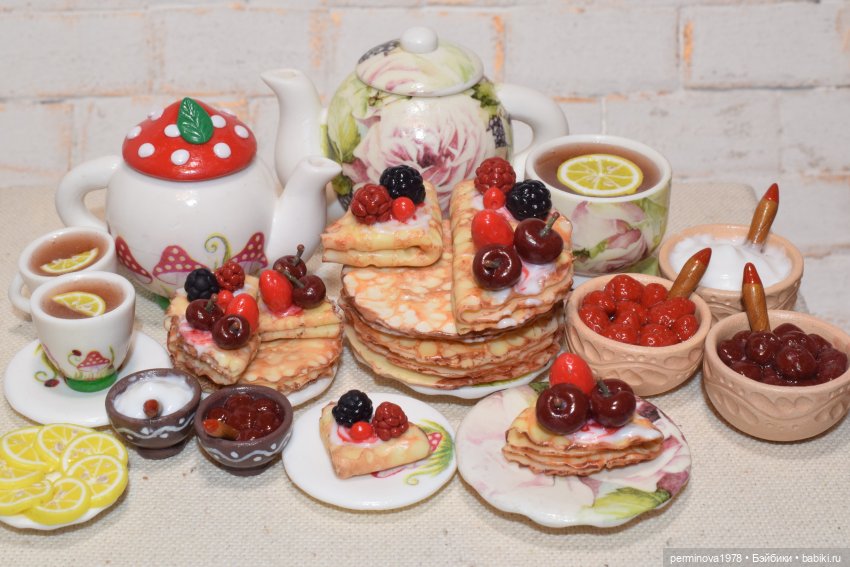 Масленица — Кукольная миниатюра своими руками: еда