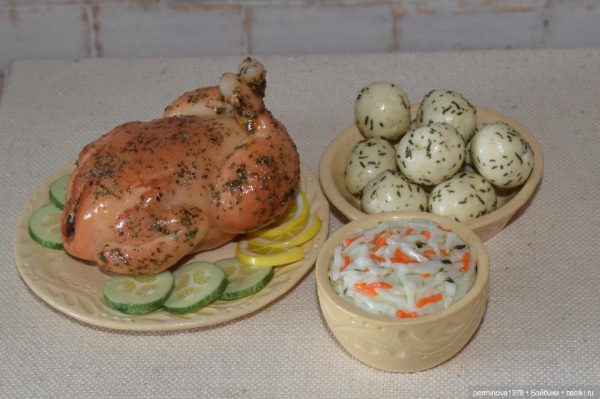 Посуда для кукол — Кукольная миниатюра своими руками: еда (фото 9)