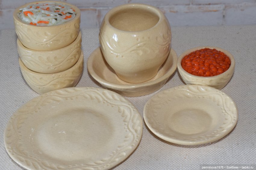 Посуда для кукол — Кукольная миниатюра своими руками: еда (фото 6)