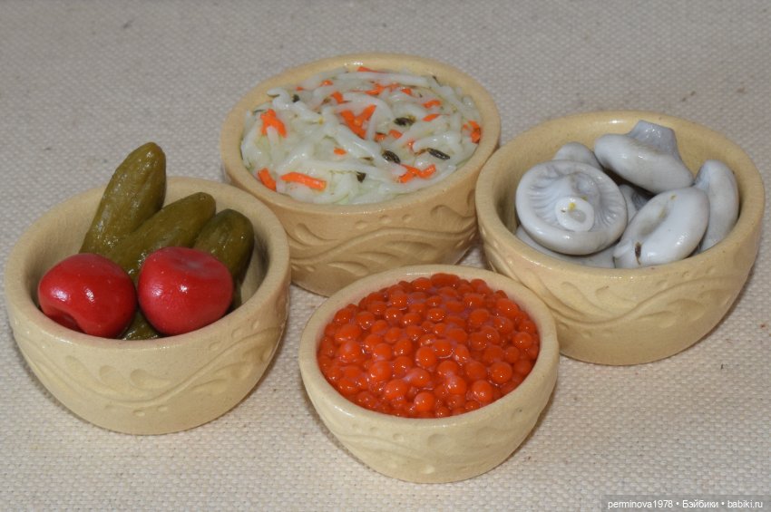 Посуда для кукол — Кукольная миниатюра своими руками: еда (фото 8)