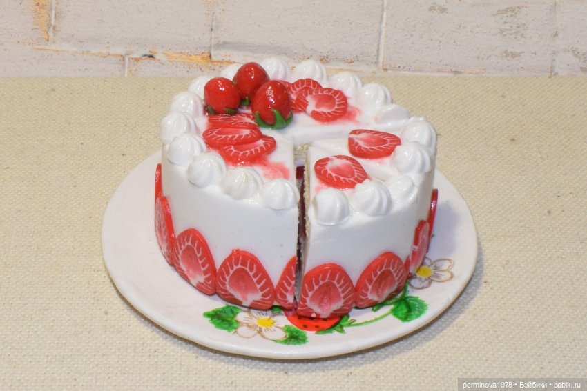 Клубничное настроение — Кукольная миниатюра своими руками: еда (фото 2)