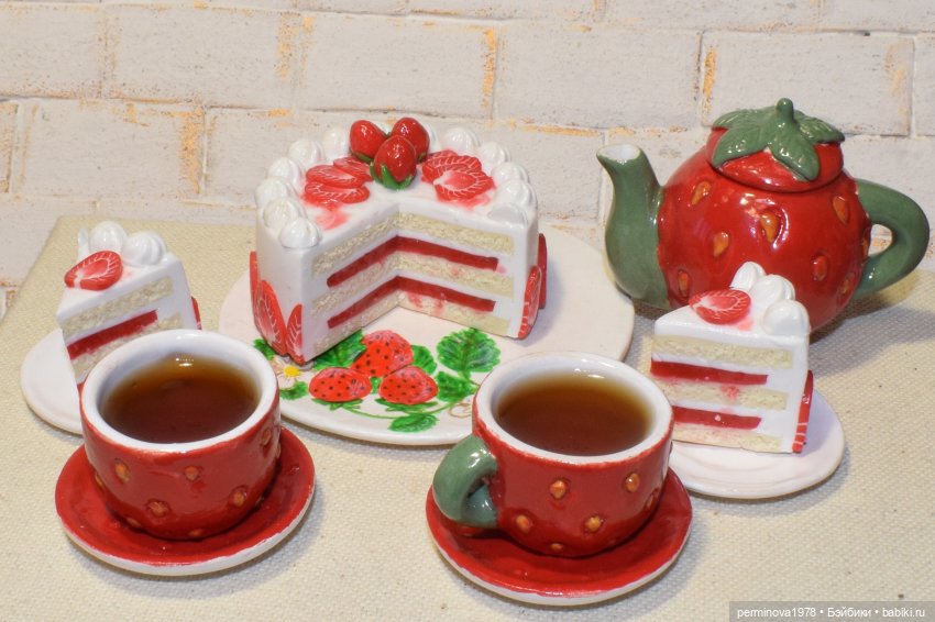 Клубничное настроение — Кукольная миниатюра своими руками: еда (фото 8)