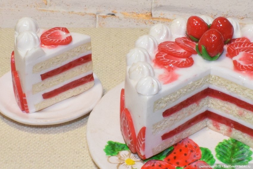 Клубничное настроение — Кукольная миниатюра своими руками: еда (фото 4)