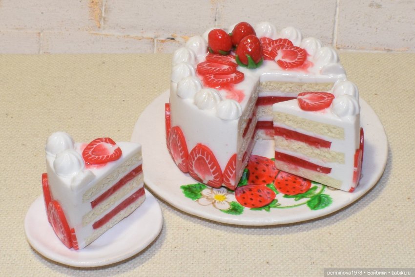 Клубничное настроение — Кукольная миниатюра своими руками: еда (фото 7)