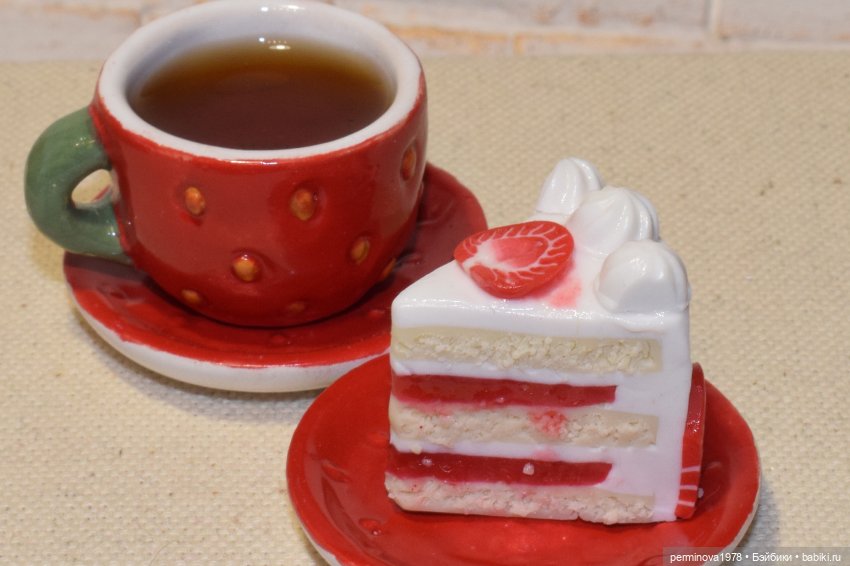 Клубничное настроение — Кукольная миниатюра своими руками: еда (фото 6)