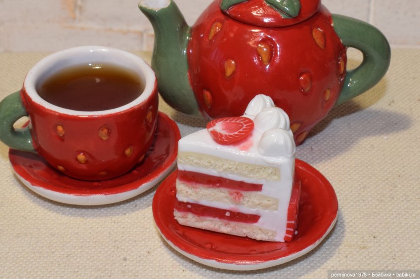 Клубничное настроение — Кукольная миниатюра своими руками: еда (фото 5)