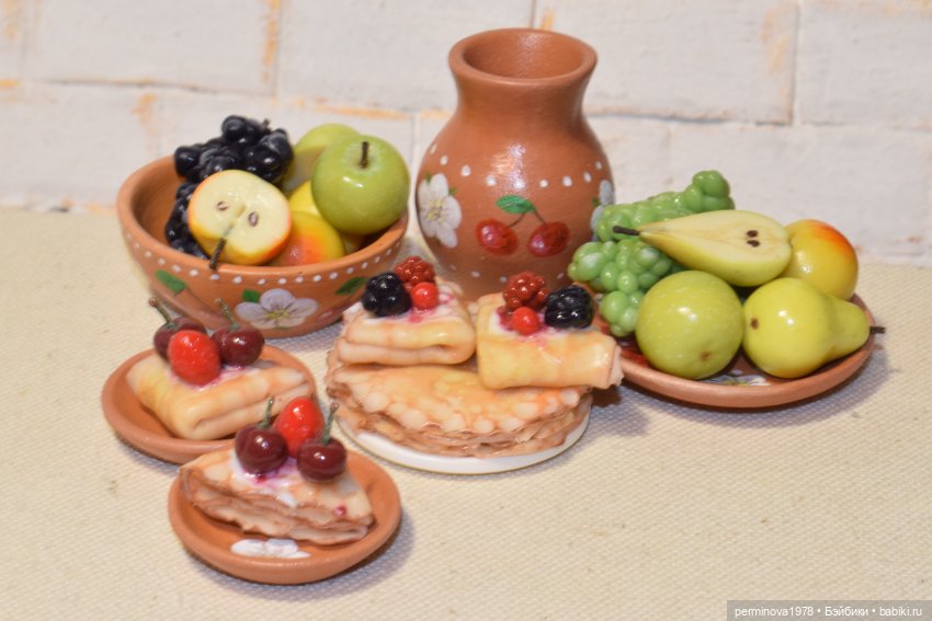 Картошка, блины и пирог — Кукольная миниатюра своими руками: еда