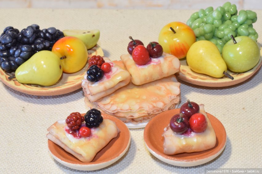 Картошка, блины и пирог — Кукольная миниатюра своими руками: еда