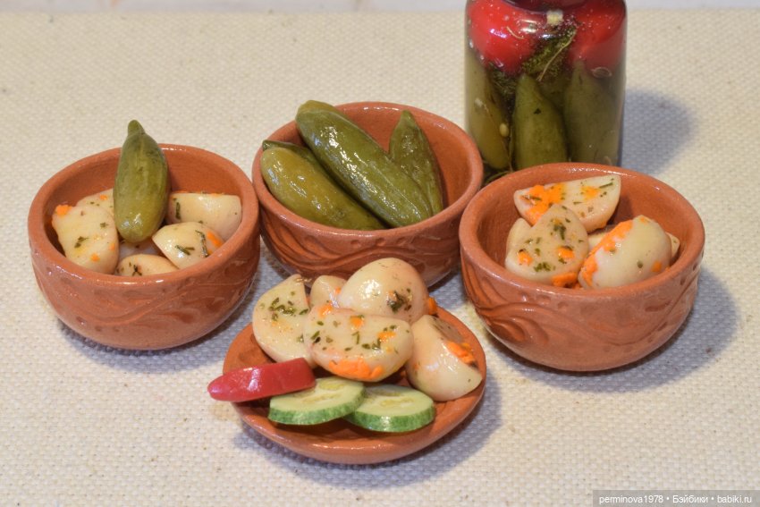 Картошка, блины и пирог — Кукольная миниатюра своими руками: еда