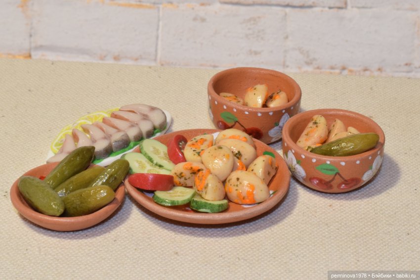 Картошка, блины и пирог — Кукольная миниатюра своими руками: еда