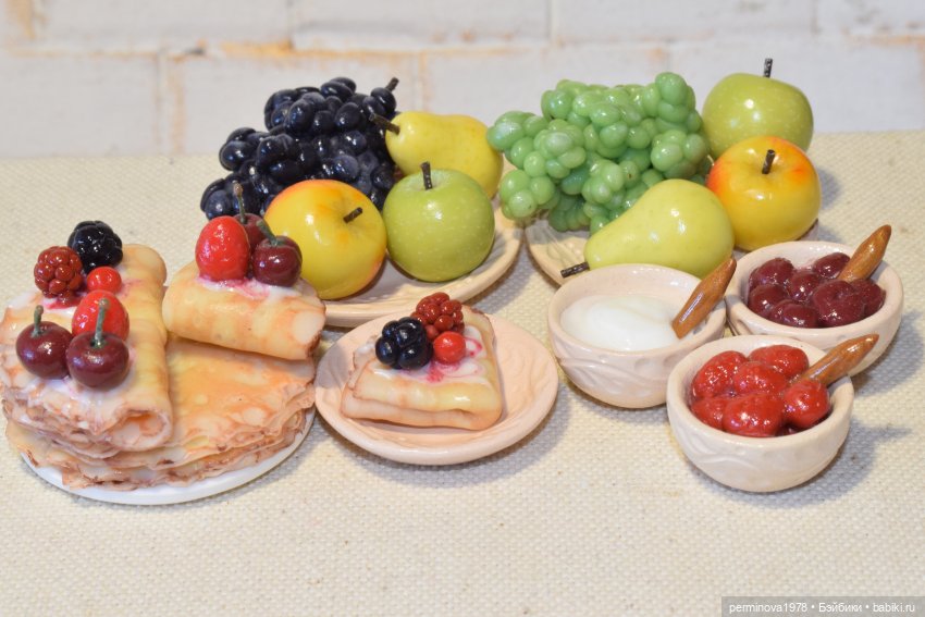 Картошка, блины и пирог — Кукольная миниатюра своими руками: еда (фото 10)