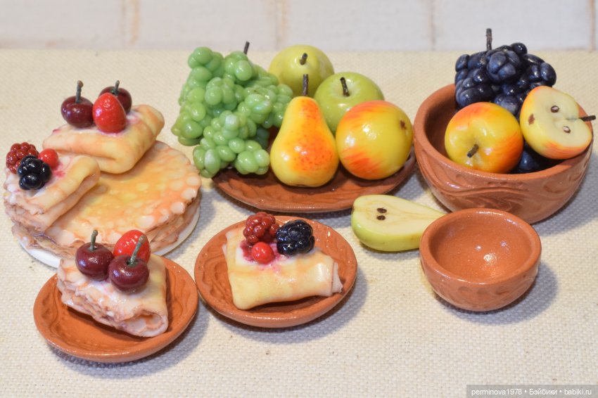 Картошка, блины и пирог — Кукольная миниатюра своими руками: еда