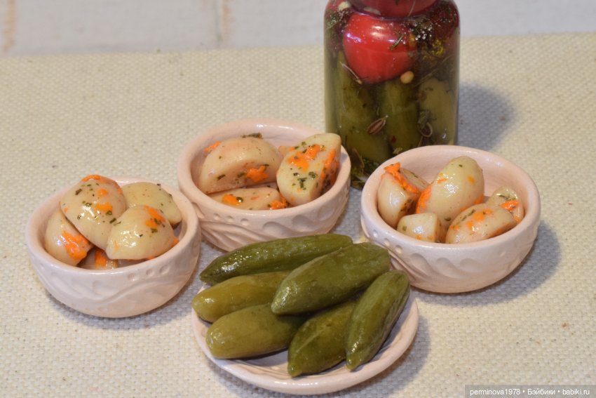 Картошка, блины и пирог — Кукольная миниатюра своими руками: еда (фото 8)