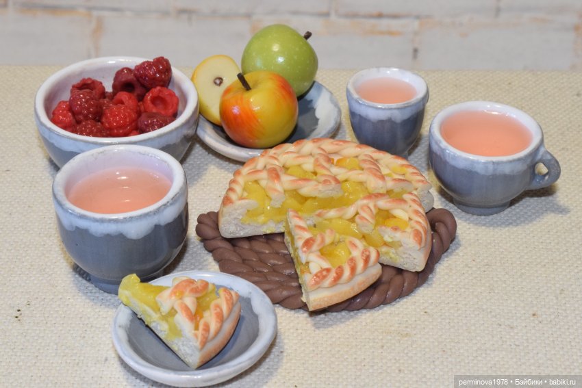 Картошка, блины и пирог — Кукольная миниатюра своими руками: еда (фото 3)