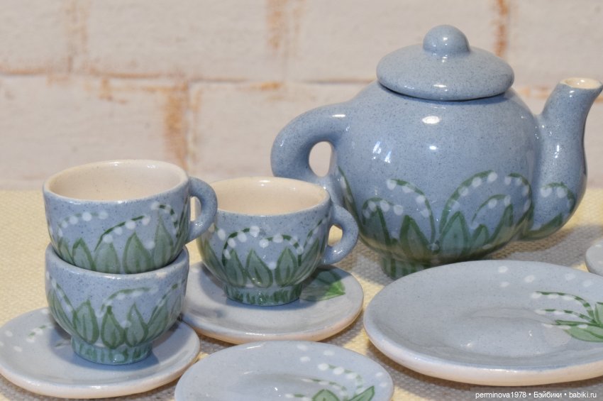 Ландыши. Набор посуды 1 к 6 (фото 4)