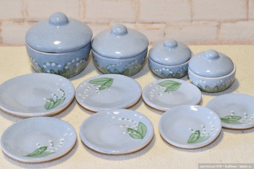 Ландыши. Набор посуды 1 к 6