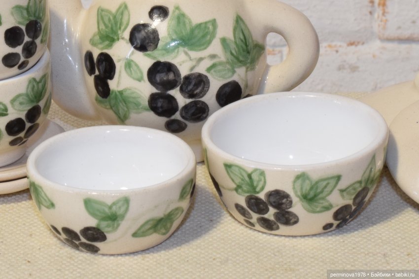 "Чёрная смородина" чайный сервиз 1 к 4 (фото 5)