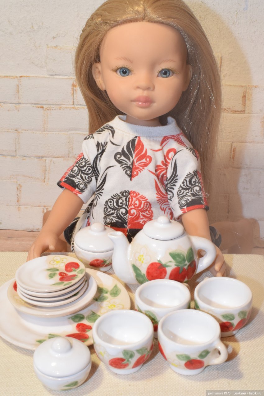 "Клубника со сливками" чайный сервиз1к4 (фото 2)