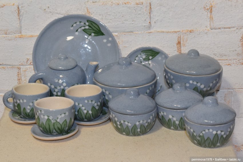 "Ландыши" набор посуды 1 к 4