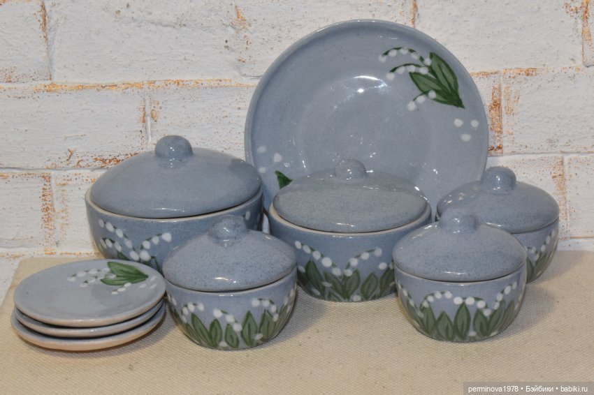 "Ландыши" набор посуды 1 к 4