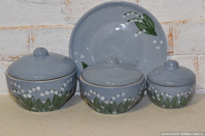 "Ландыши" набор посуды 1 к 4