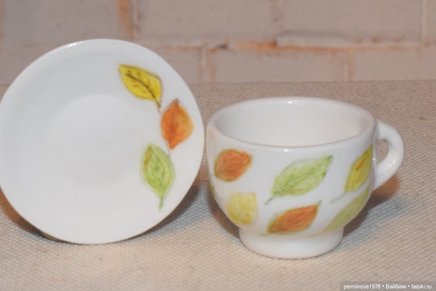 Новые чашки 1 к 4 — Кукольная миниатюра своими руками: еда (фото 5)