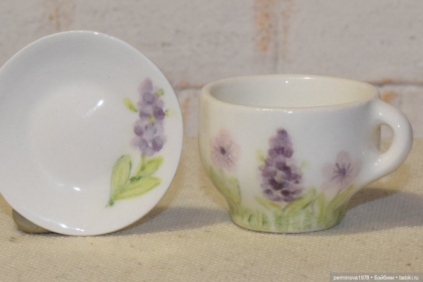 Новые чашки 1 к 4 — Кукольная миниатюра своими руками: еда (фото 6)