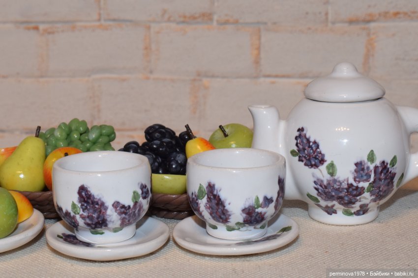 "Фиалки" набор посуды 1 к 6 (фото 5)