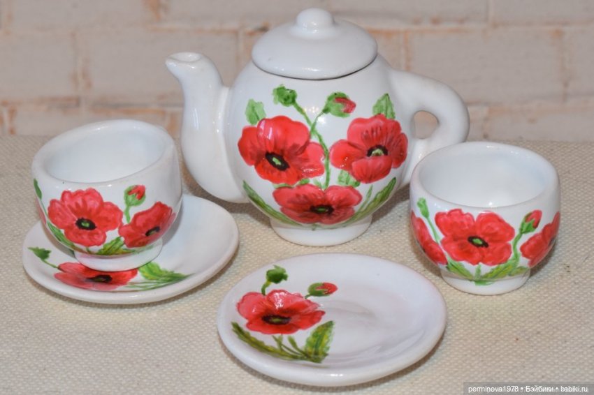 "Фиалки" набор посуды 1 к 6 (фото 6)