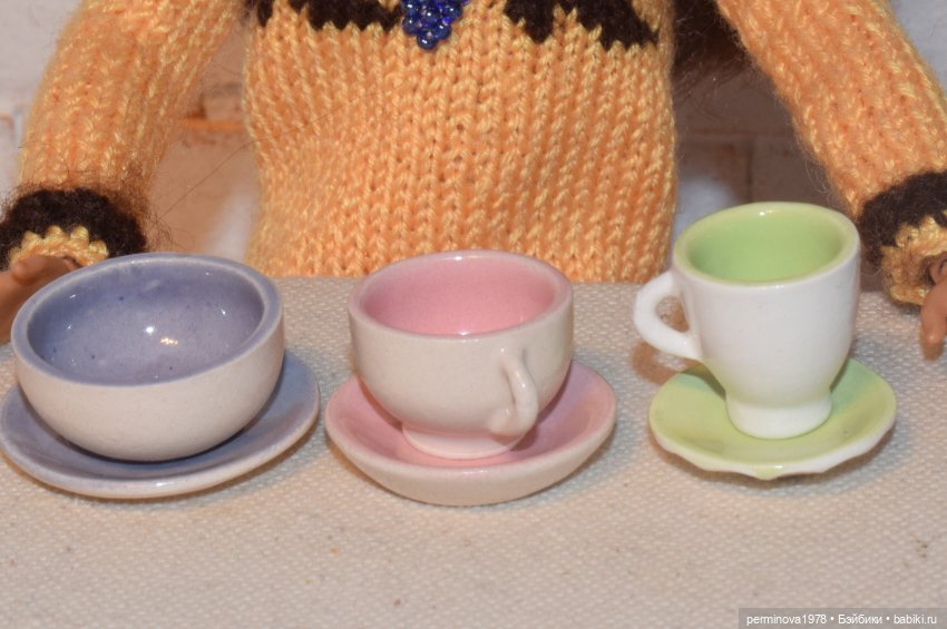 Наборы посуды три в одном в масштабе 1 к 6