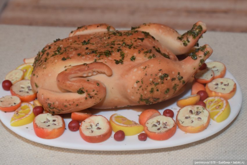 Утка с яблоками — Кукольная миниатюра своими руками: еда (фото 3)