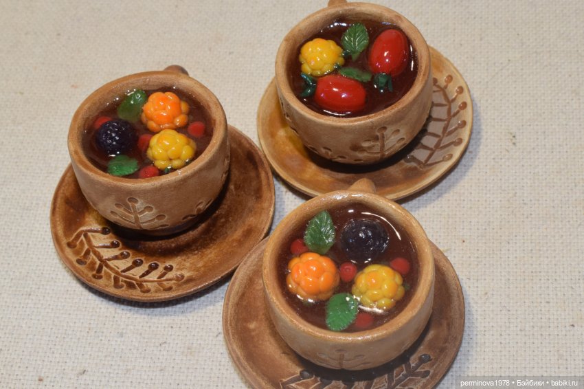 Ягодный чай — Кукольная миниатюра своими руками: еда (фото 10)