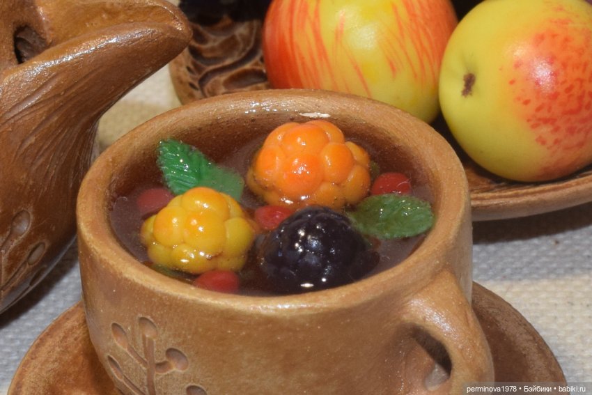 Ягодный чай — Кукольная миниатюра своими руками: еда (фото 2)
